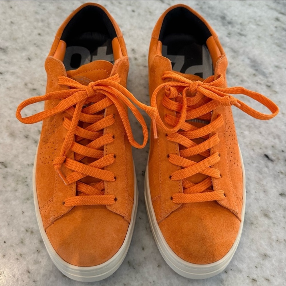 P448 - Jack Suede Orange Low Top Sneakers